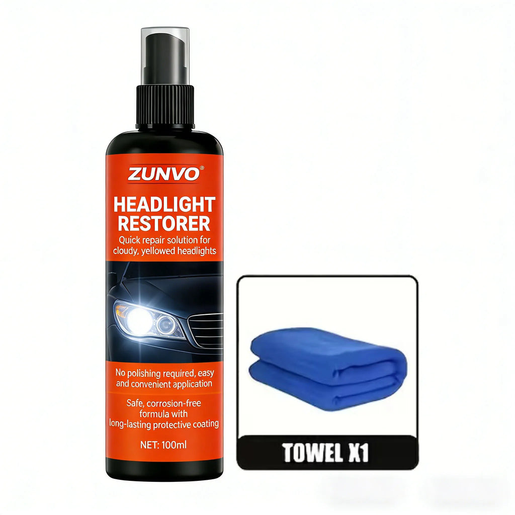 Car Headlight Restorer Spray – Clears Cloudy & Yellow Lenses Headlight Restorer Spray QXL