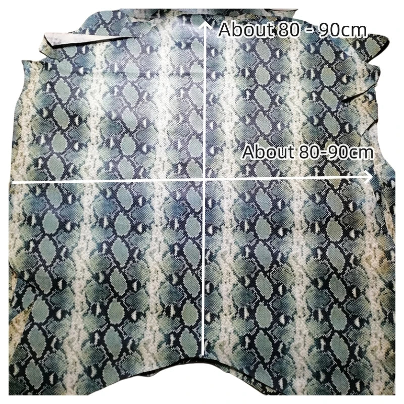1mm Snake-Print Top-Grain Sheepskin Leather for DIY Bags Leather Craft Fabric QXL