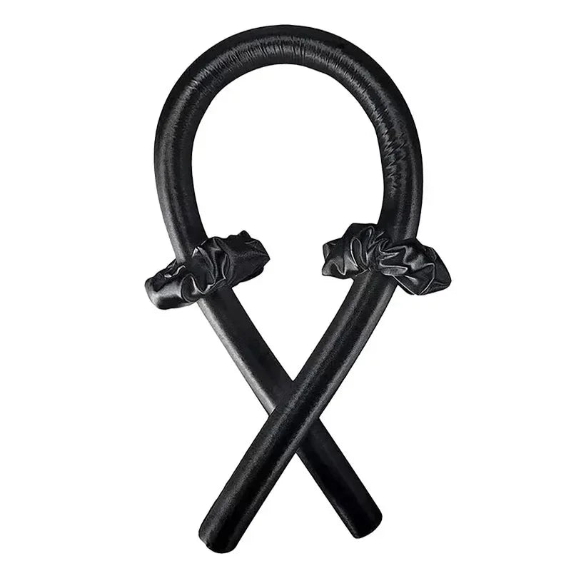 Heatless Curling Rod Headband | No Heat Soft Hair Rollers Heatless Hair Curler QXL Black China Mainland