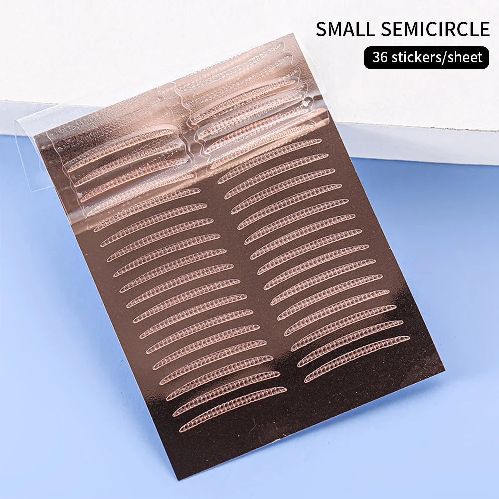 40-Pc Invisible Double Eyelid Tape | Clear & Beige Stickers Eyelid Tape Stickers QXL Small semicircle