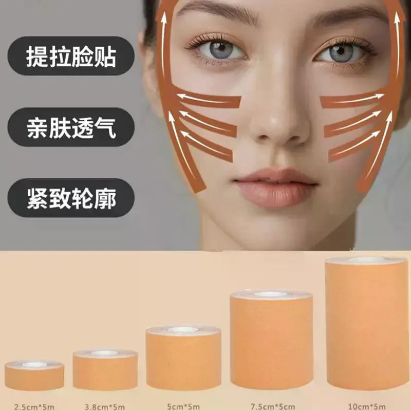 Face Lift Tape | Myofascial Facial Lifting Patches – 1 Roll Facial Lifting Tape QXL