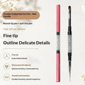 Crystal Dual-Ended Nail Art Liner Brush & Painting Pen Nail Art Brush QXL Pink
