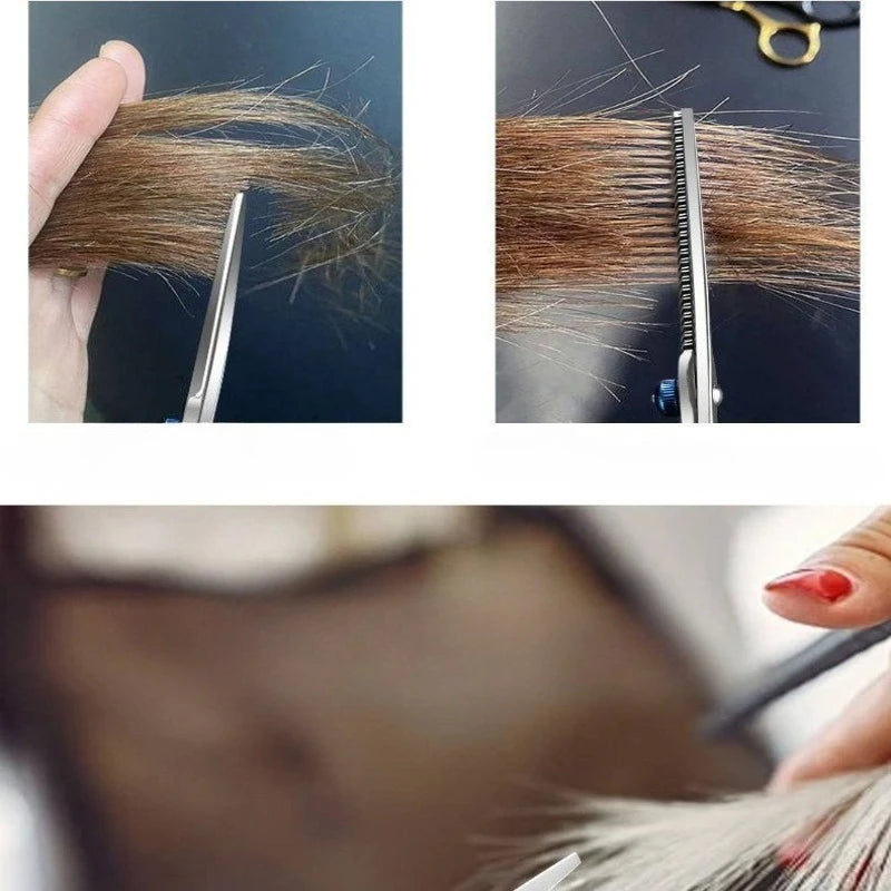 6.5" Professional Thinning Scissors | Stainless Steel Barber Shears Hair Thinning Scissors QXL