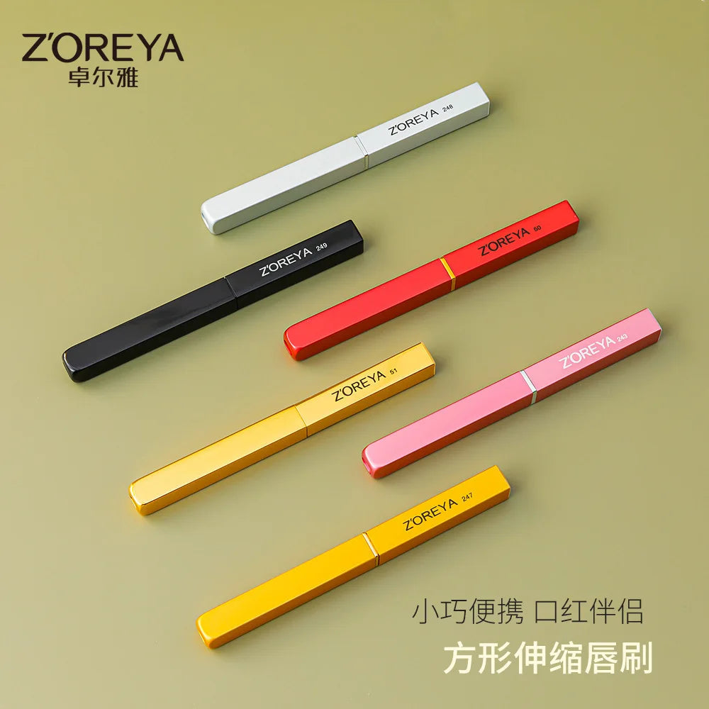Zoreya Mini Retractable Lip & Concealer Brush | Portable Retractable Lip Brush QXL