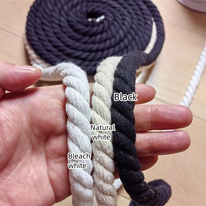 12mm Twisted Cotton Rope | Black & White DIY Craft Cord Twisted Cotton Rope QXL