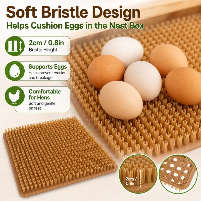 Reusable Plastic Chicken Nesting Pad | Washable PP Coop Liner Chicken Nesting Pad QXL