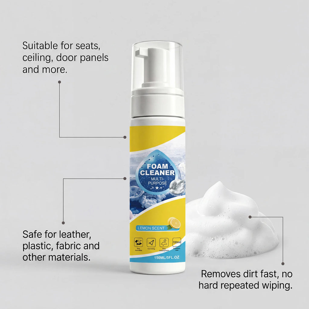 Multi-Purpose Foam Cleaner | Car Interior Deep Clean 150ml Car Foam Cleaner QXL