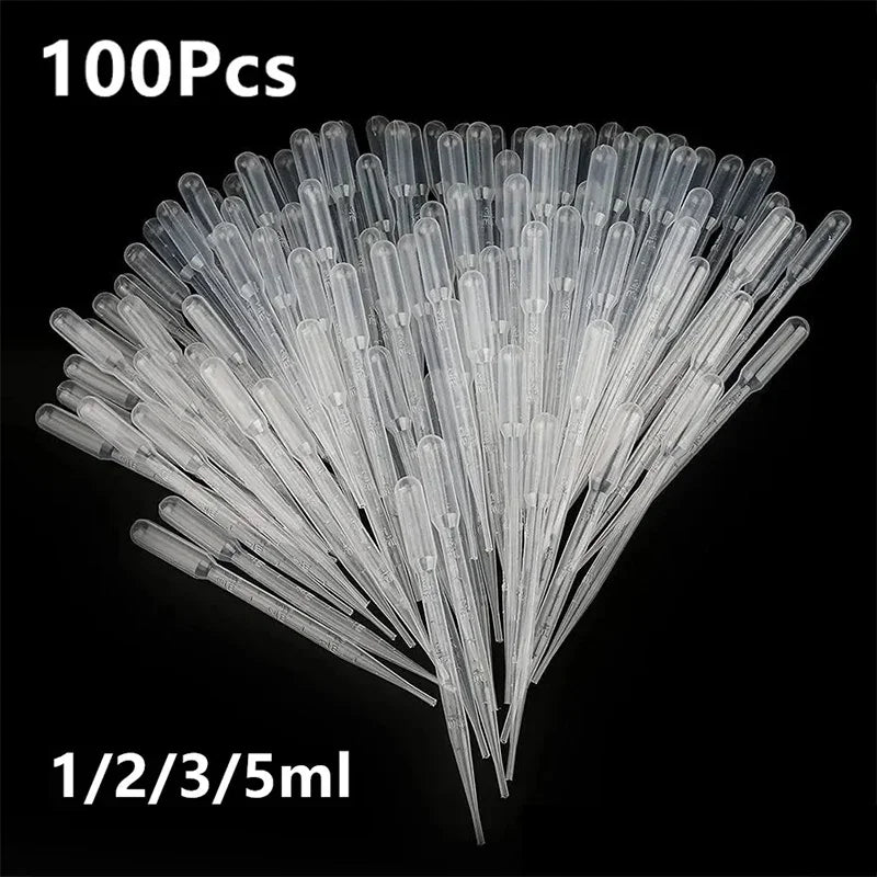 100-Pack Disposable Transfer Pipettes 1ml 2ml 3ml 5ml | LDPE Disposable Transfer Pipettes QXL M253 1ml