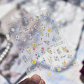 5D Heart Nail Stickers – Crystal Rhinestone Floral Decals Nail Art Stickers QXL to5096