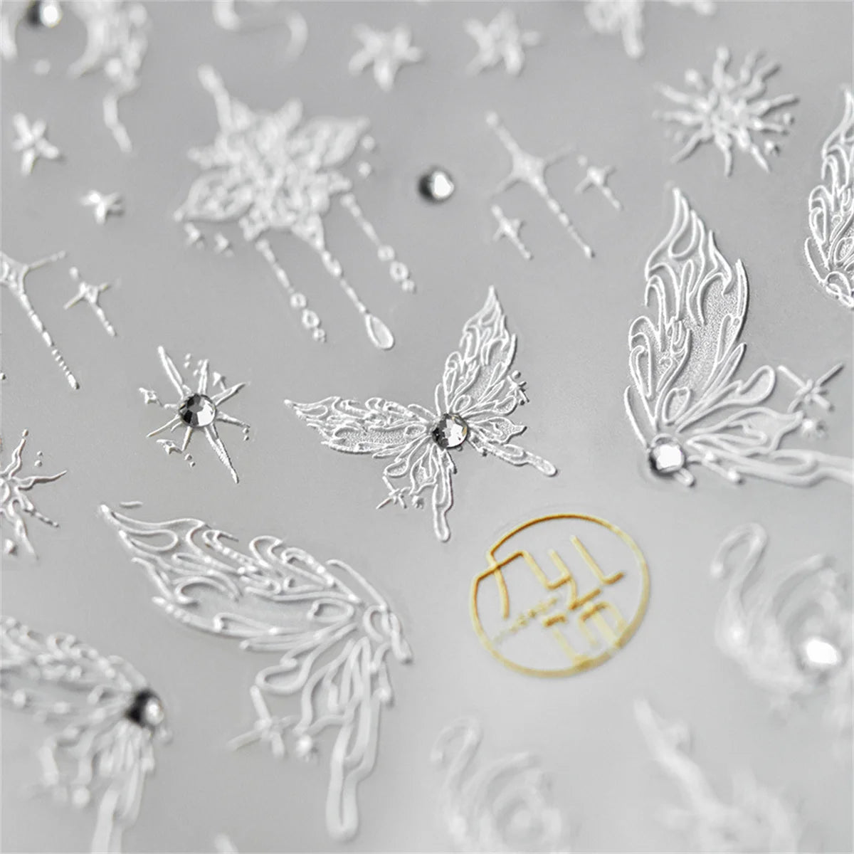 5D Glitter Hollow Butterfly Nail Art Sticker | Self-Adhesive Nail Art Sticker QXL