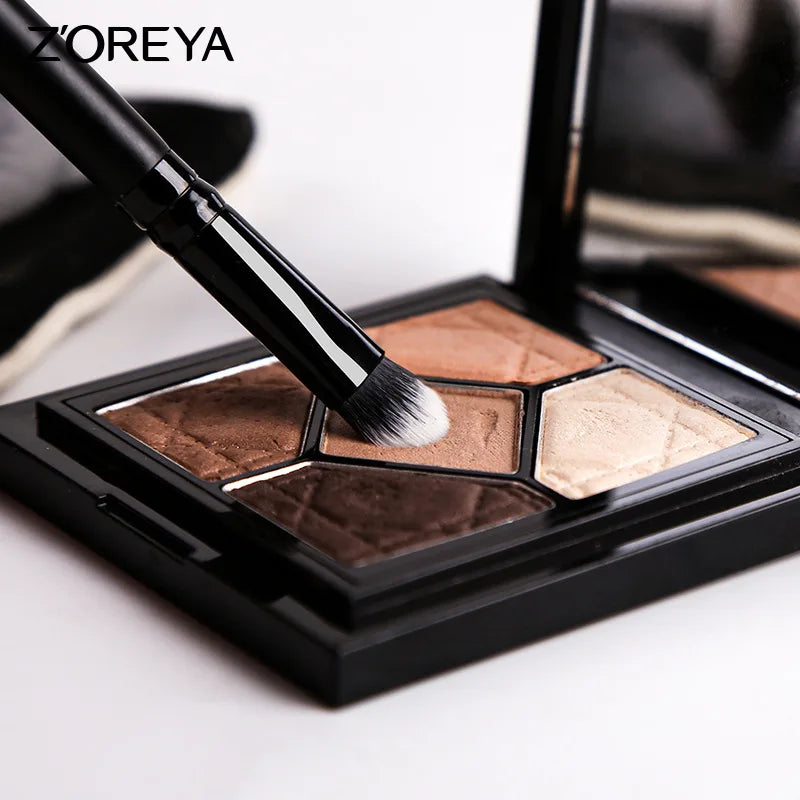 ZOREYA 4-Piece Mini Makeup Brush Set | Wool Fiber Short Handle Makeup Brush Set QXL