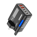 240W 5-in-1 USB-C Fast Charging Station PD3.0 QC3.0 Multi-Port USB Charger QXL Black UK