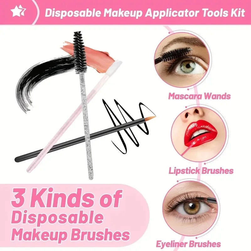 80-Pc Makeup Brush Set | Eyebrow, Lip & Lash Extension Tools Makeup Brush Set QXL