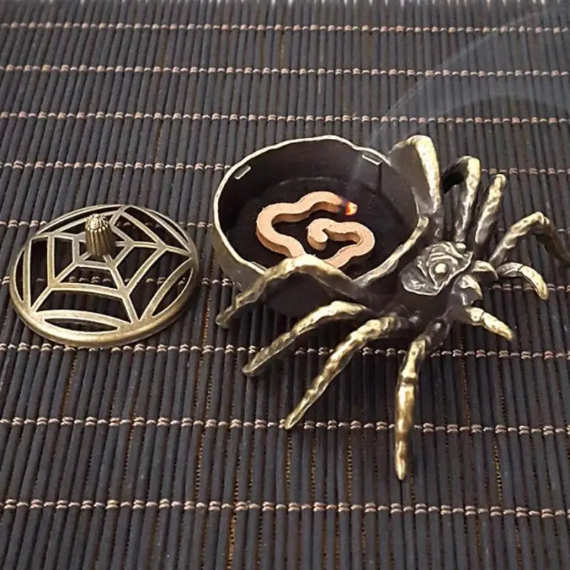 Spider Incense Cone Holder | Mini Metal Zen Burner & Decor Incense Cone Holder QXL
