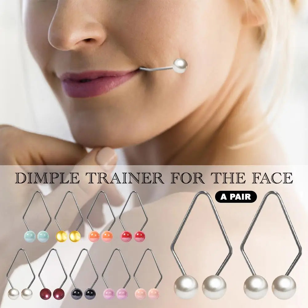Facial Dimple Maker Trainer | Pearl-Inlaid Cheek Beauty Tool Facial Beauty Trainer QXL