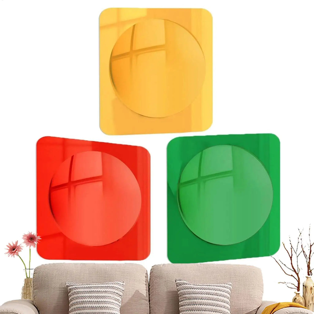 3-Pack Acrylic Bubble Sensory Mirrors for Toddlers & Kids Sensory Mirror Set QXL