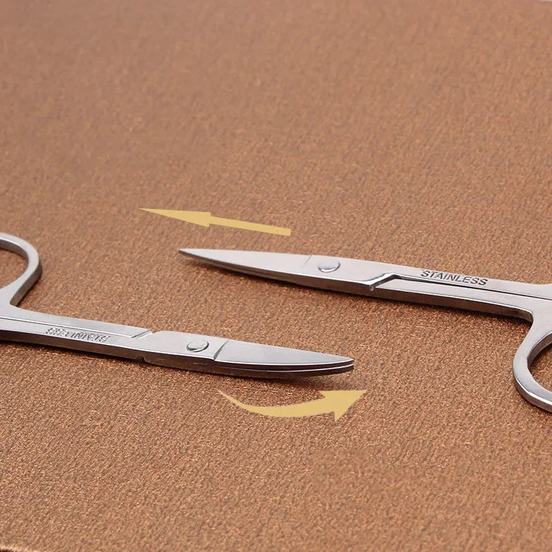 Curved Stainless Steel Scissors – Nail, Brow & Cuticle Trimmer Grooming Scissors QXL