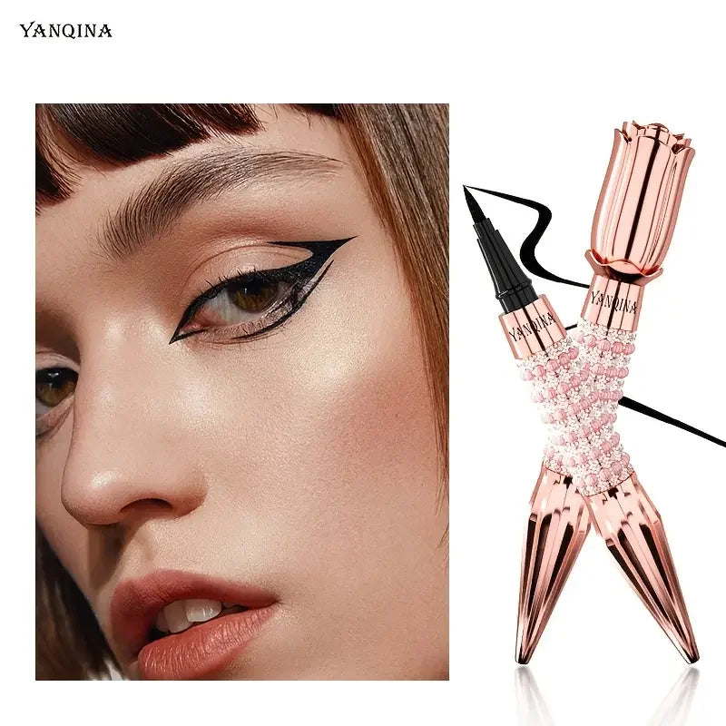 Precision Black Liquid Eyeliner – Waterproof & Quick-Dry Liquid Eyeliner Pen QXL