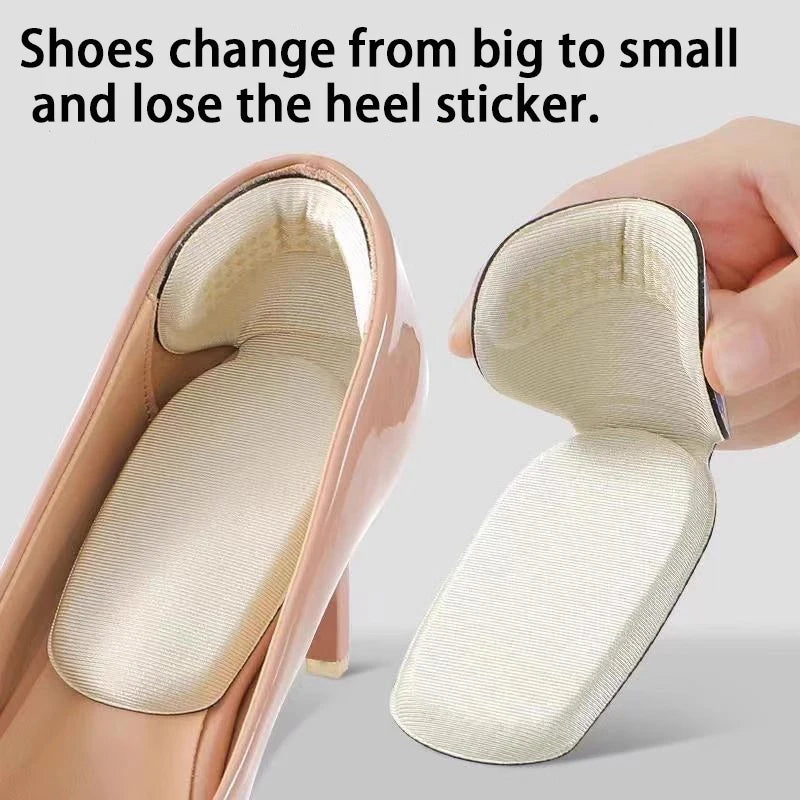 T-Shape Heel Pads | Anti-Slip Cushioned Insoles – 2 Pack Heel Cushion Pad QXL