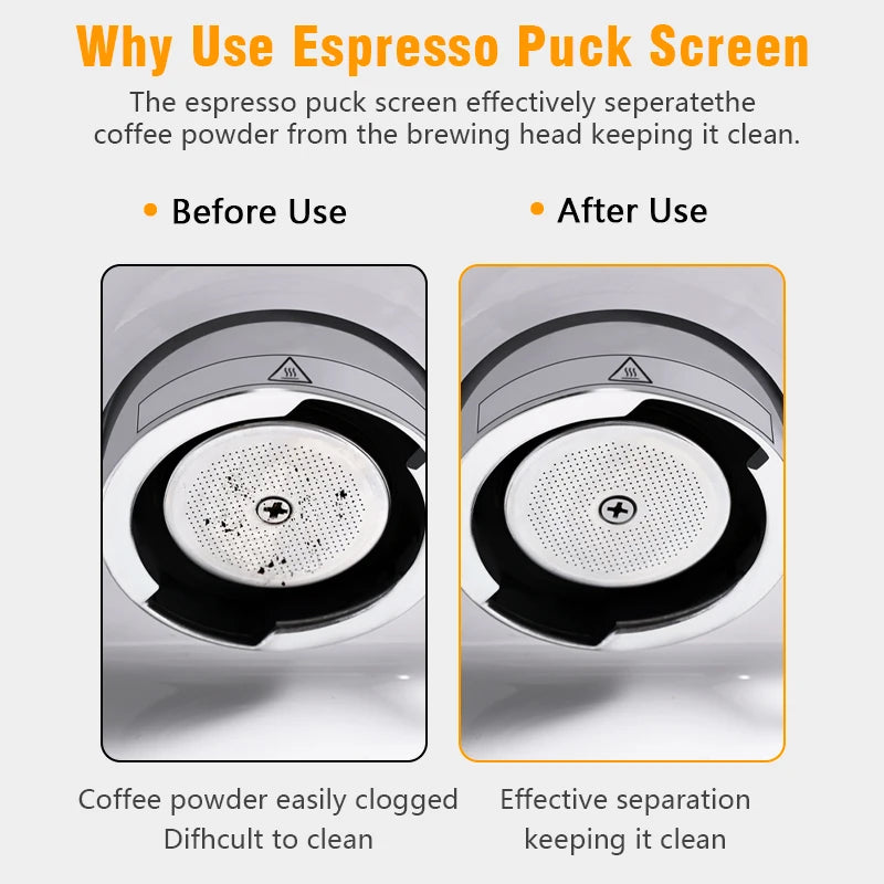 Espresso Puck Screen 0.2mm | 51/53/58.5mm Portafilter Filter Espresso Puck Screen QXL
