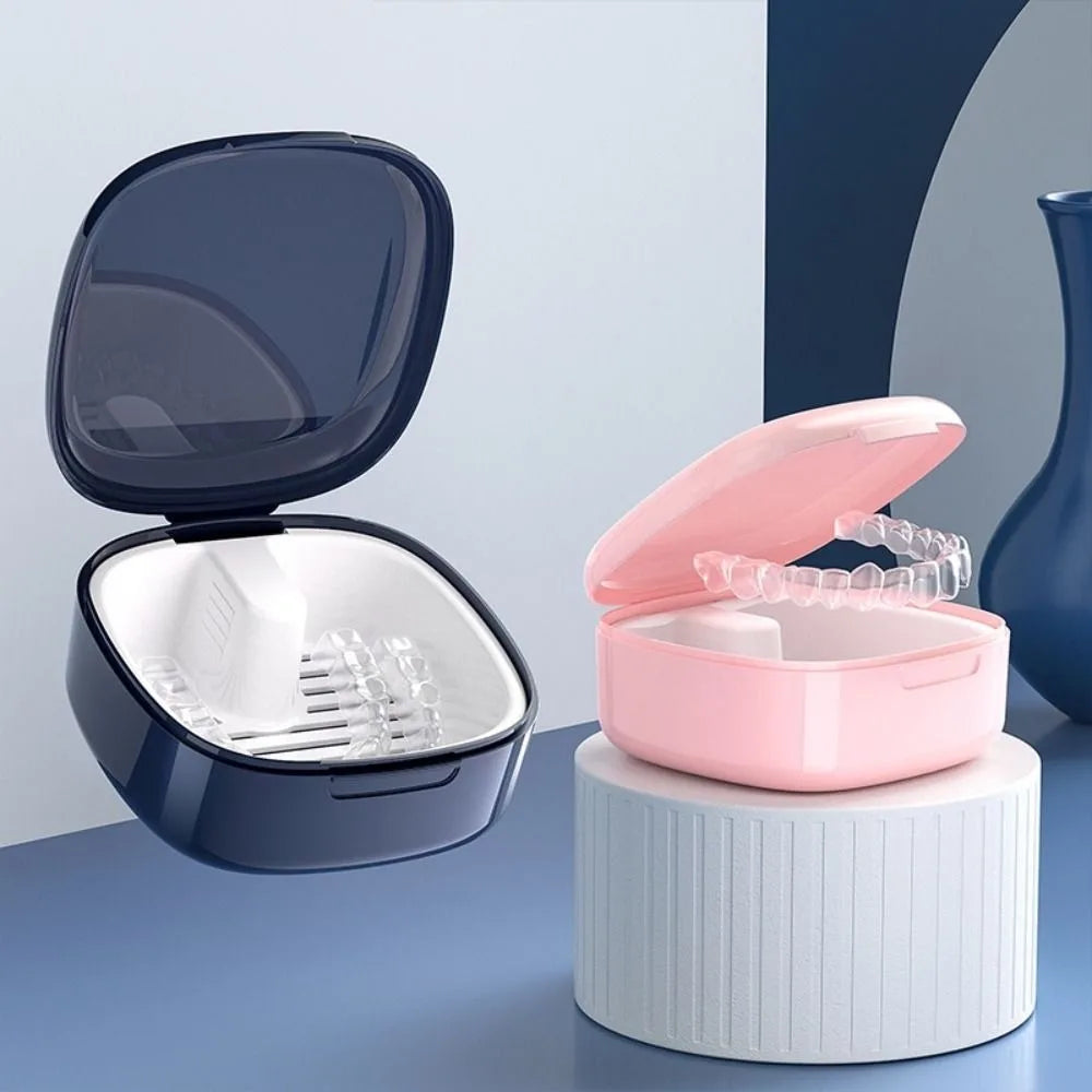 Portable Denture & Retainer Storage Case | Double-Layer Retainer Storage Case QXL
