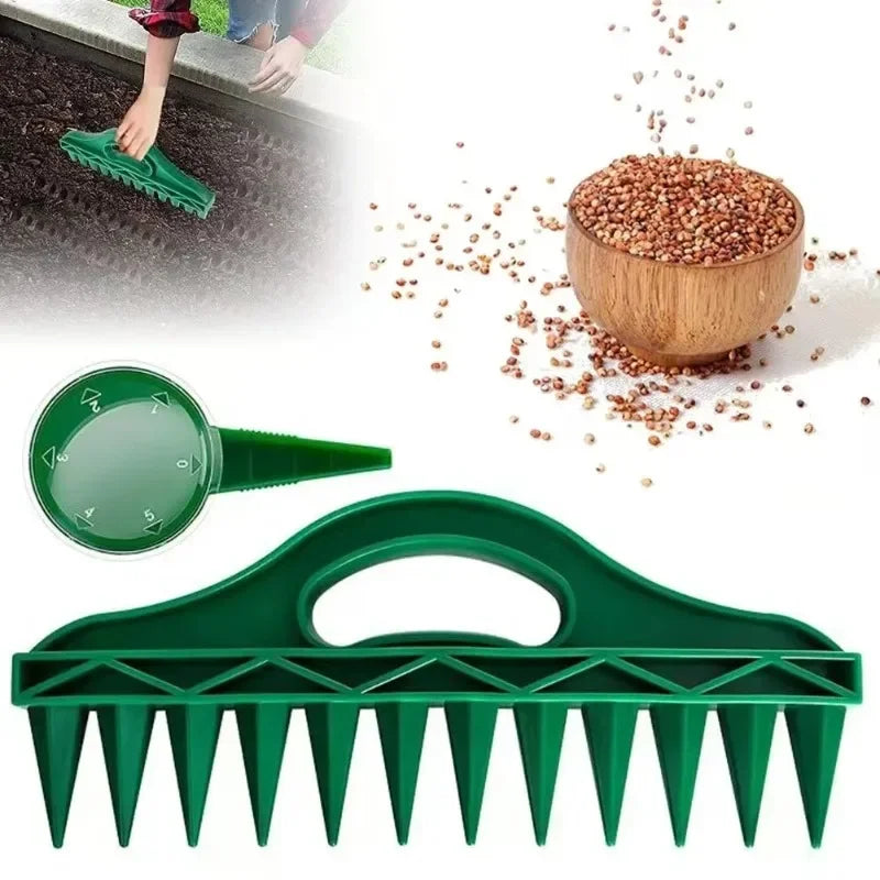 12-Hole Hand Dibbler Garden Seeder Tool | Fast Seed Planting Garden Seeder Tool QXL