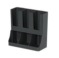 6-Compartment Coffee Cup & Condiment Organizer for Office Countertop Organizer QXL Black-3