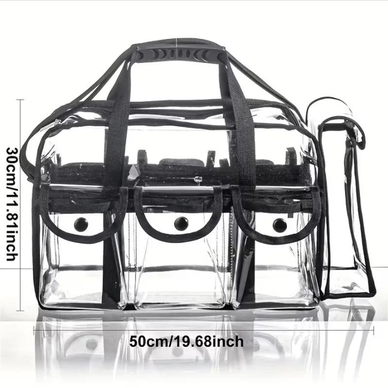Large Clear Makeup Bag | Travel Cosmetic Organizer & Shoulder Bag Cosmetic Organizer Bag QXL 1pc