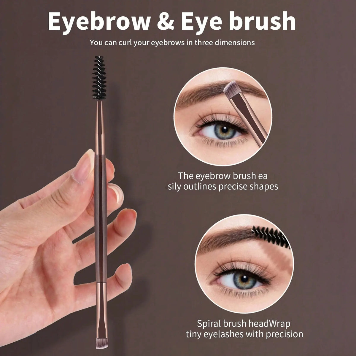 19-Piece Makeup Brush Set with Velvet Case | Coffee Brown Makeup Brush Set QXL