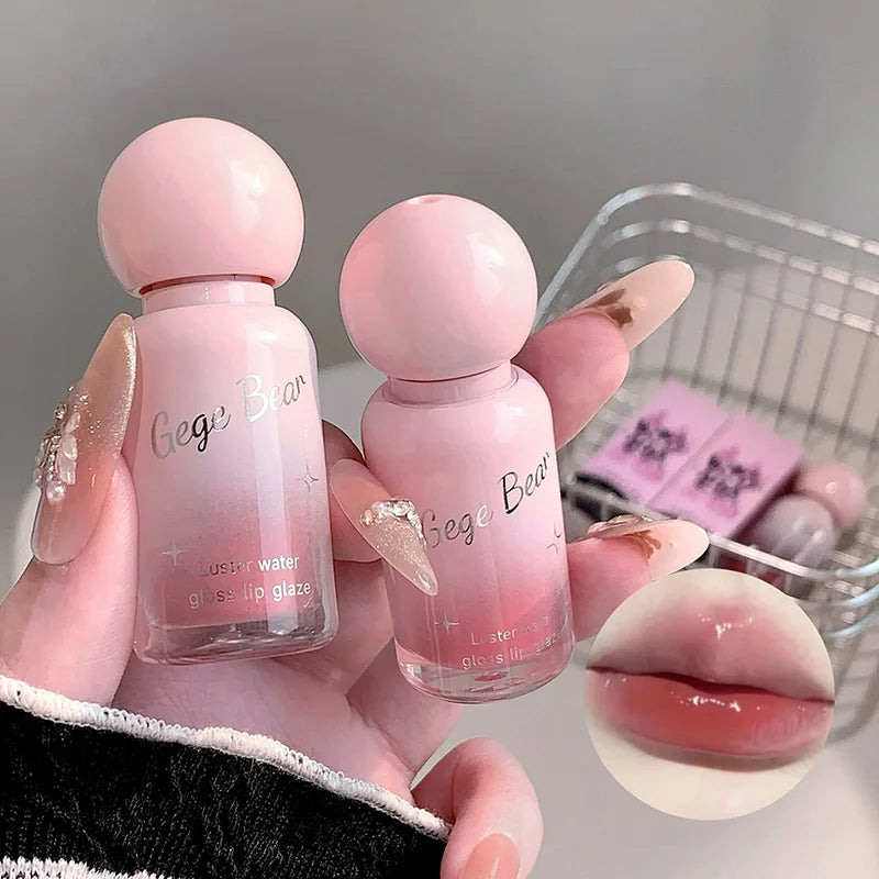 Gege Bear Glass Lip Gloss | Clear Shine & Long-Lasting Lip Gloss QXL
