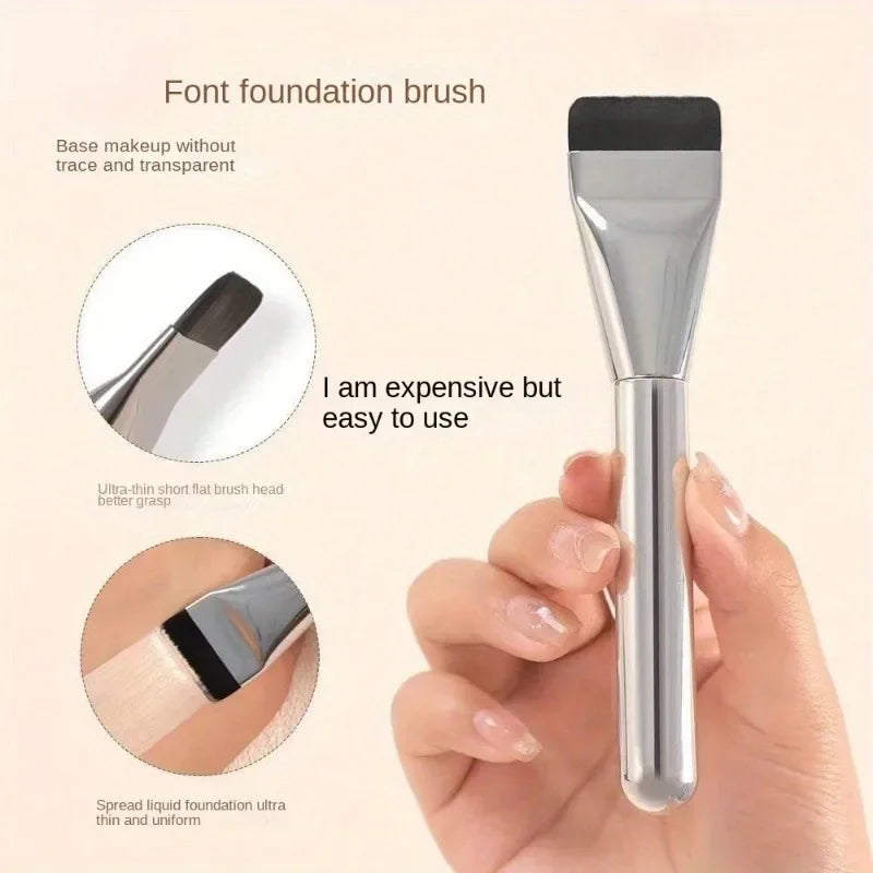 Flat Head Foundation Brush – Streak-Free Flawless Finish Foundation Brush QXL