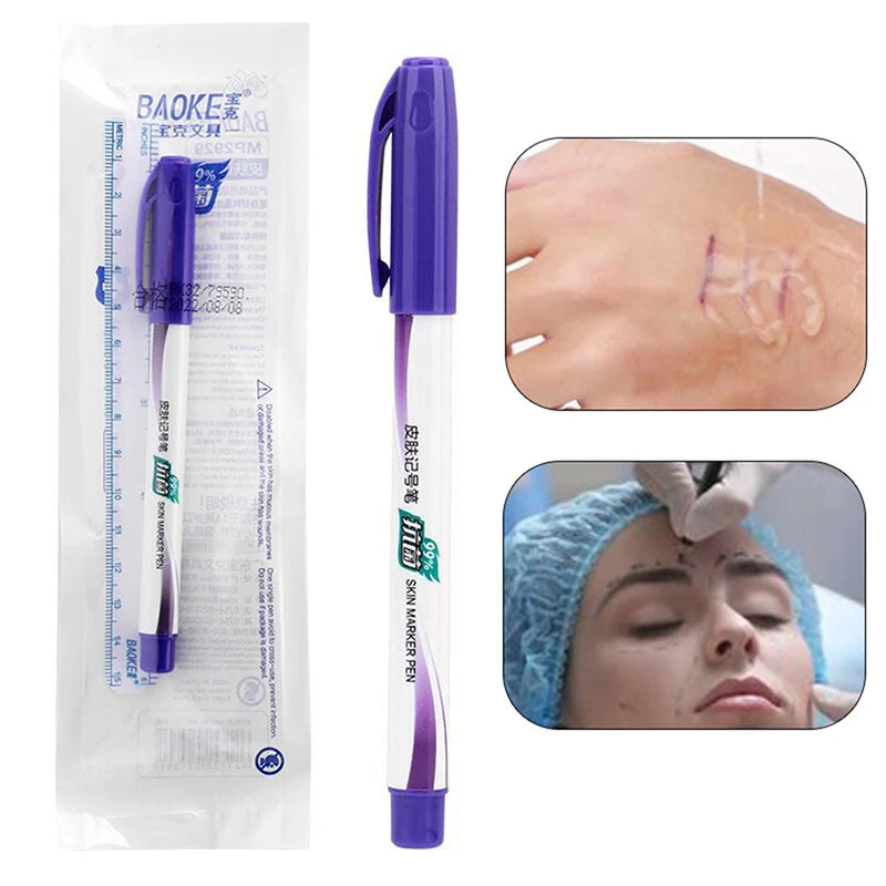 Tattoo Skin Marker Pen & Ruler | Microblading & PMU Tool Tattoo Skin Marker QXL