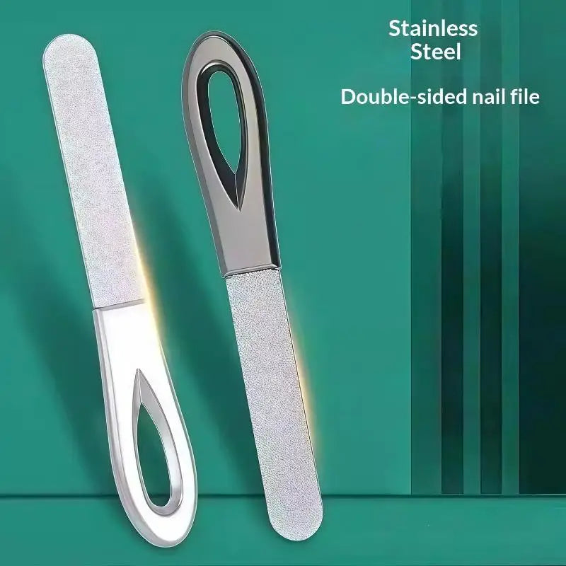 Stainless Steel Diamond Grit Nail File | Dual-Grit 1/2/5 Pack Nail File QXL