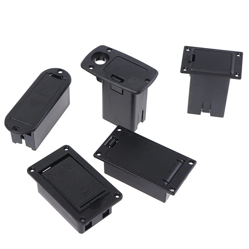 9V Battery Box for Active Guitar & Bass Pickup – PVC Case Guitar Battery Holder QXL
