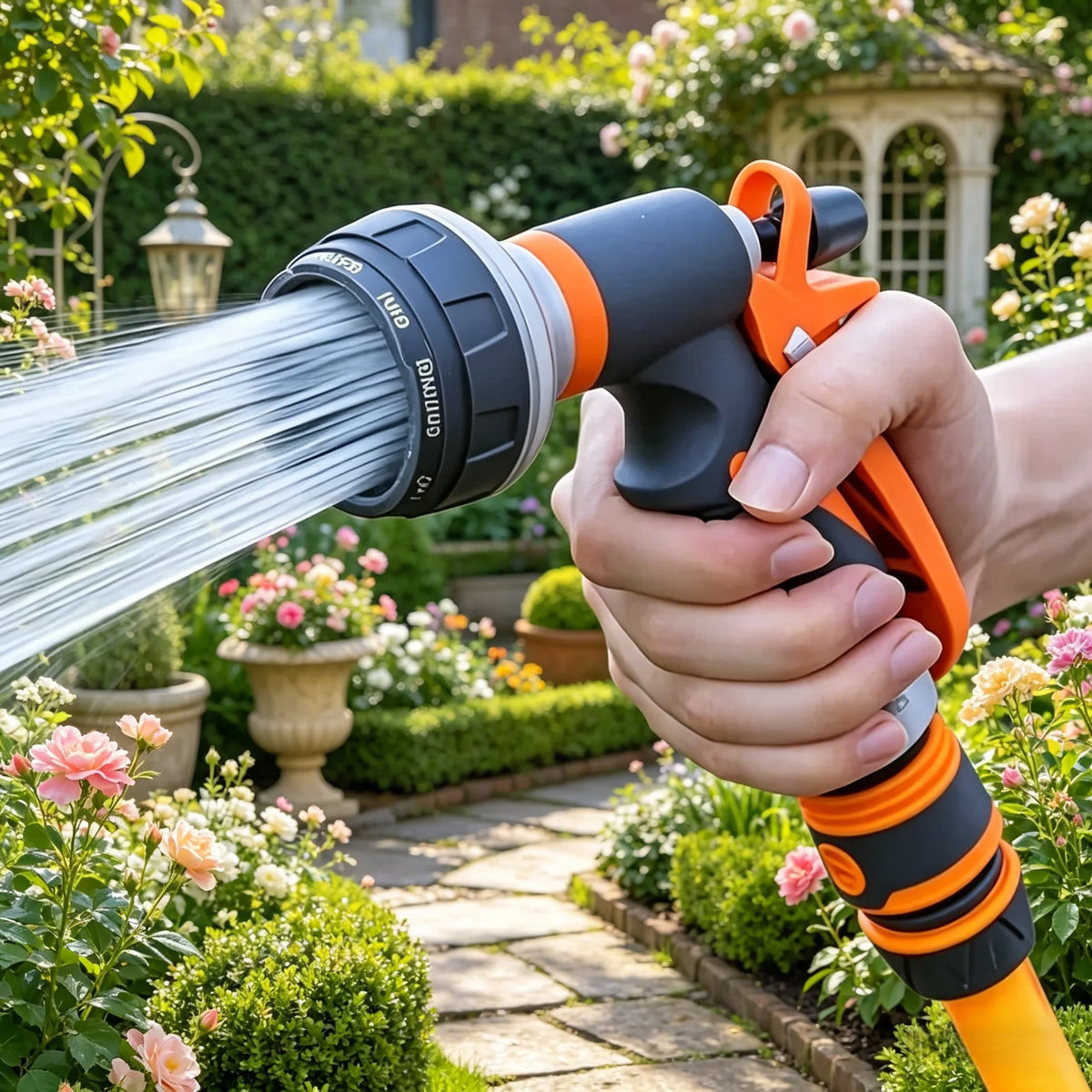 8-Mode High-Pressure Garden Hose Nozzle Sprayer Gun Garden Hose Nozzle QXL
