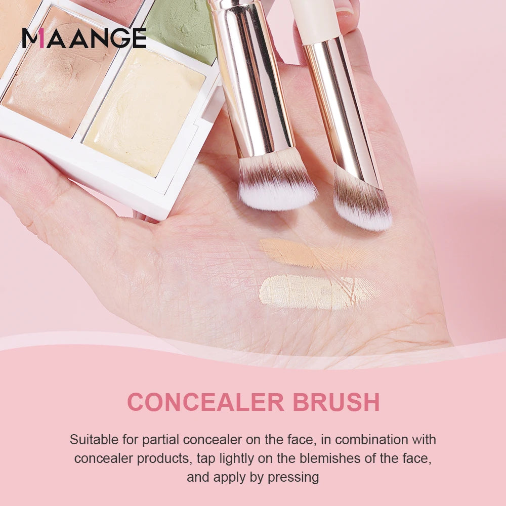 MAANGE 4-Piece Foundation & Concealer Makeup Brush Set Makeup Brush Set QXL