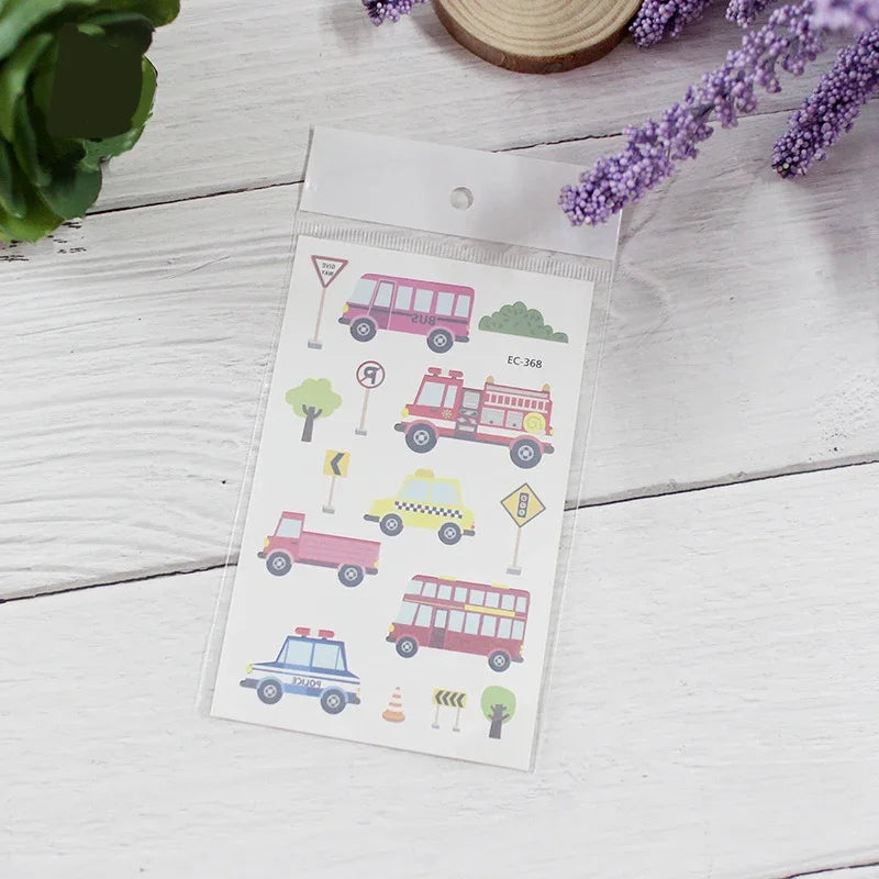 5-Pack Kids Waterproof Temporary Tattoo Stickers – Cars & Helicopters Temporary Tattoo Stickers QXL