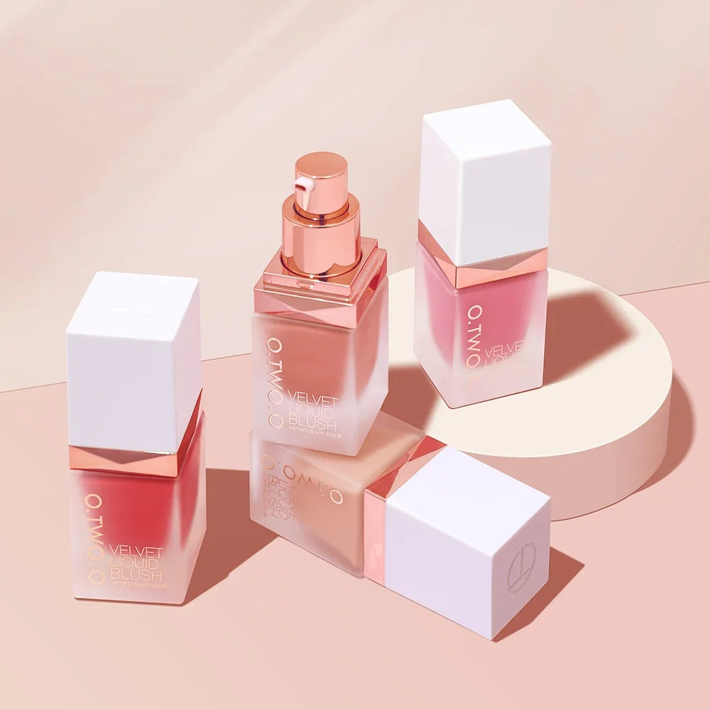 O.TWO.O Liquid Blush 4 Shades | High Pigment Long-Lasting Liquid Blush QXL