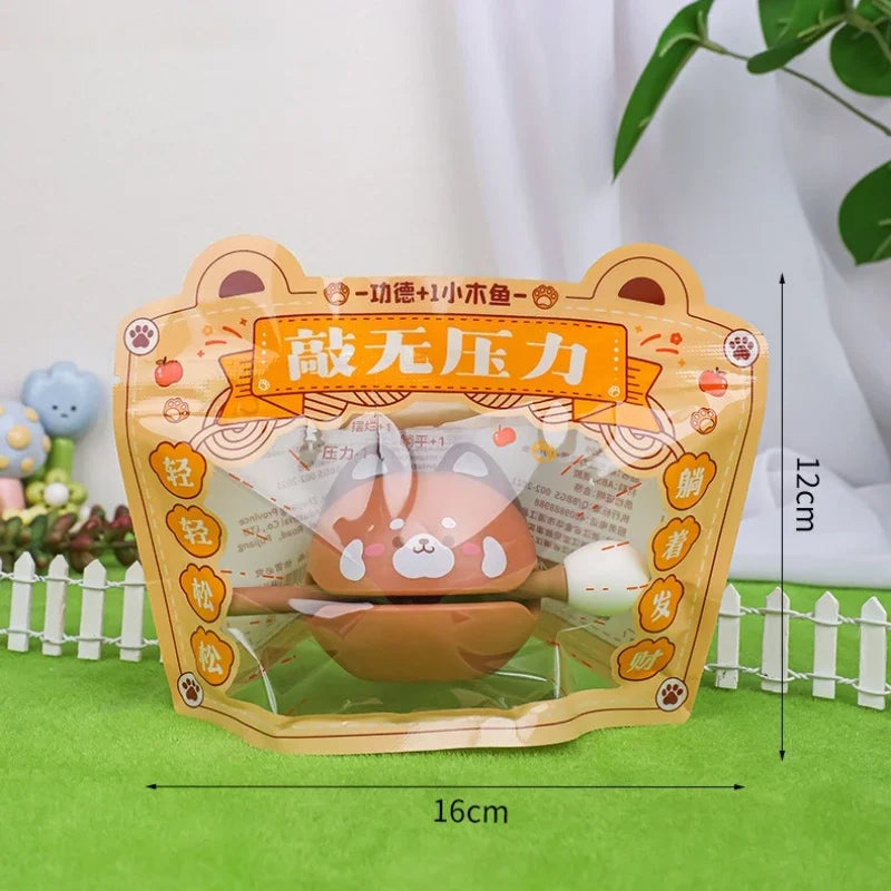 Buddhist Muyu Wooden Fish Resin Figurine | Zen Desk Décor Resin Decorative Figurine QXL