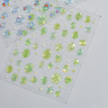 5D French Ballet Nail Stickers – Bow & Thin Line Nail Decals Nail Art Stickers QXL to5769