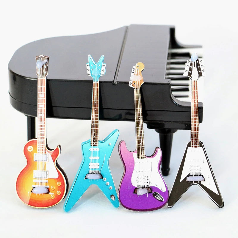 1:12 Scale Dollhouse Miniature Guitar | Musical Instrument Decor Dollhouse Miniature QXL