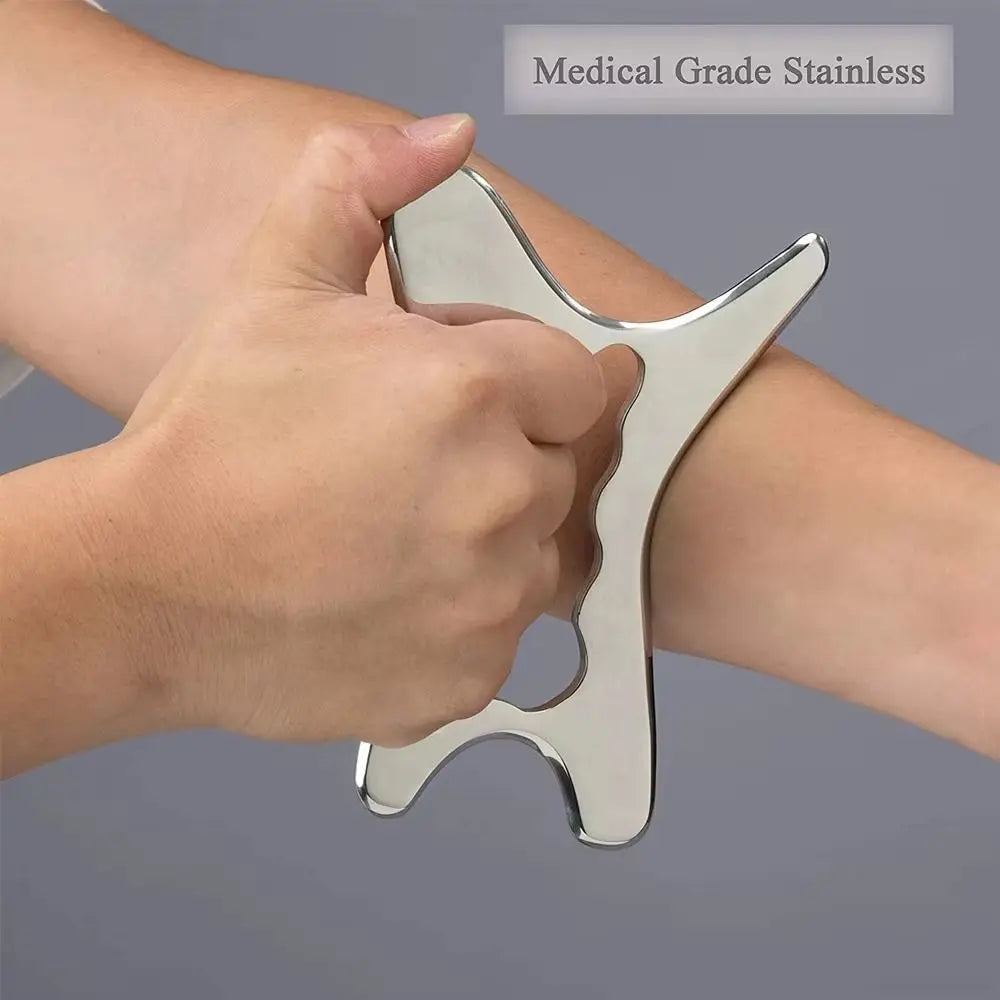 Stainless Steel Gua Sha Scraping Massage Tool | Gold & Silver Gua Sha Massage Tool QXL