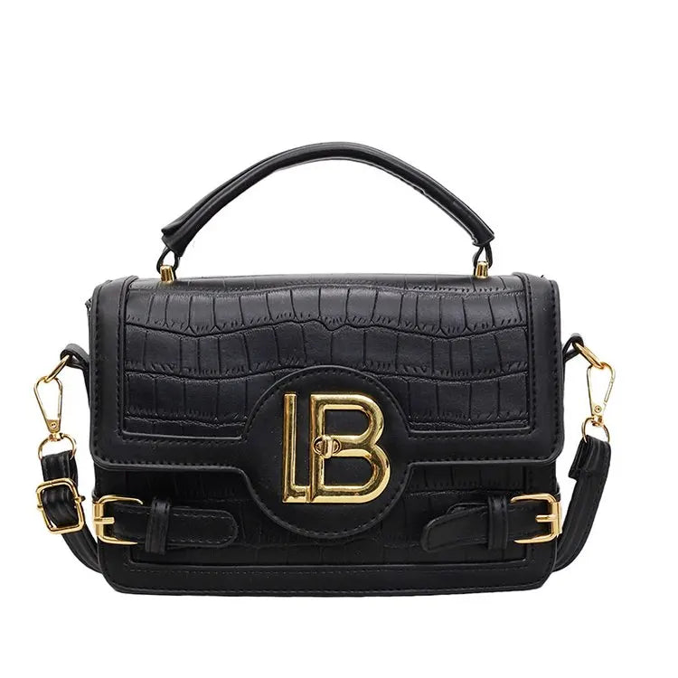 Women's Vintage Faux Leather Shoulder Bag – Elegant Classic Style Women's Shoulder Bag QXL black