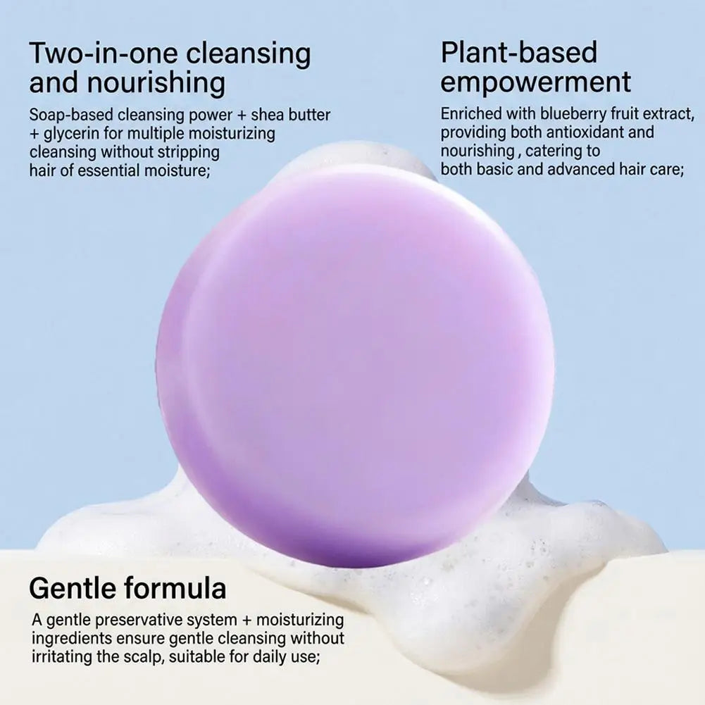 Blueberry Shampoo & Conditioner Bar Bundle | All Hair Types Solid Hair Bar Set QXL