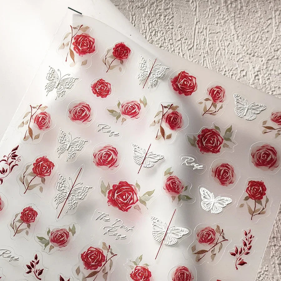 5D Spring Floral Nail Art Stickers – Self-Adhesive Decals Nail Art Stickers QXL TS3614