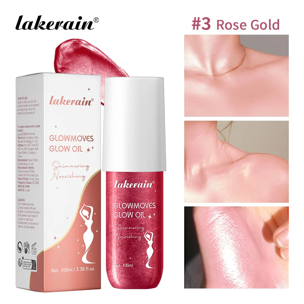 Lakerain Vanilla Body Oil | Shea Butter, Deep Moisture 192ml Moisturizing Body Oil QXL 3 Rose Gold