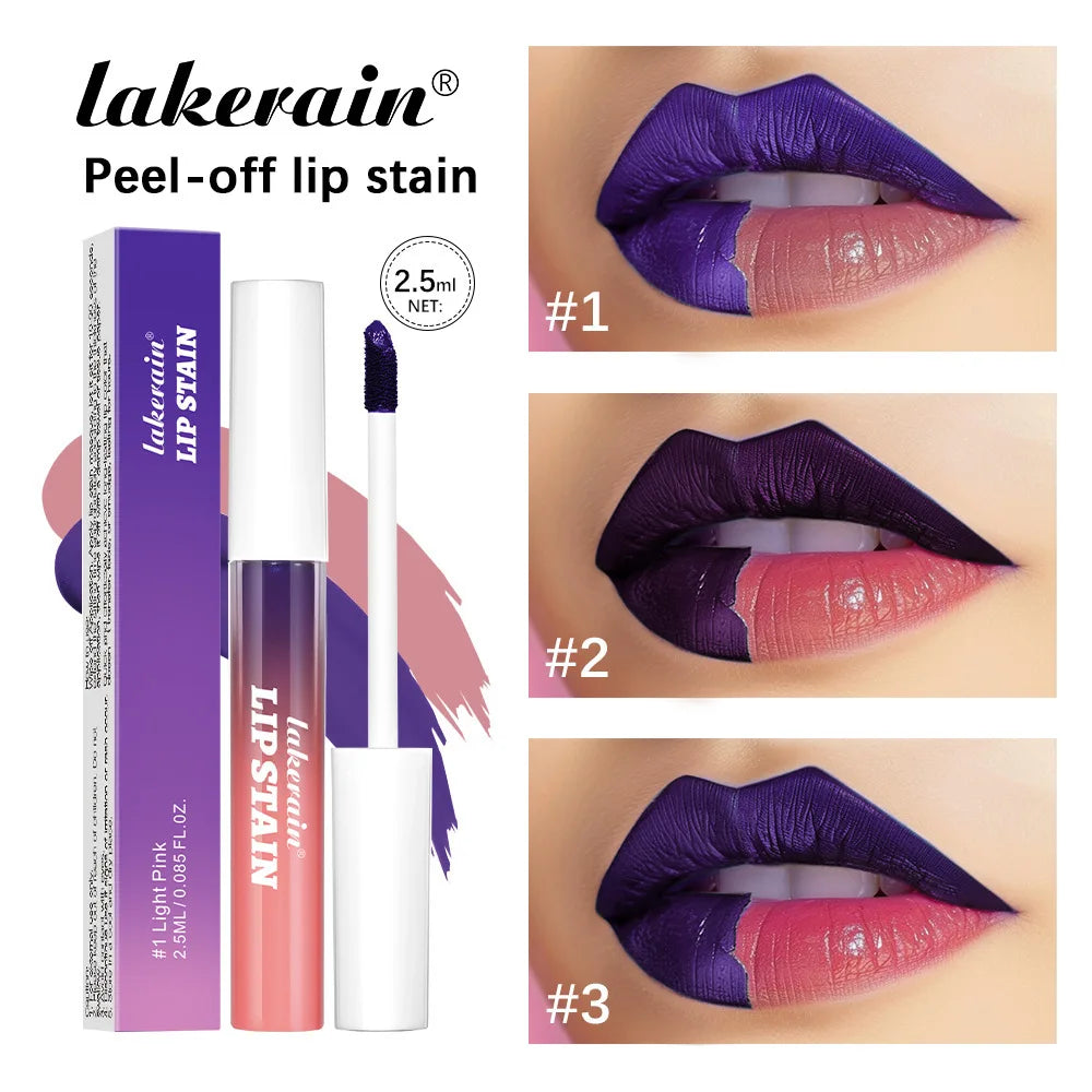 Peel-Off Metallic Lip Stain | Matte Waterproof Lip Tint Peel-Off Lip Tint QXL