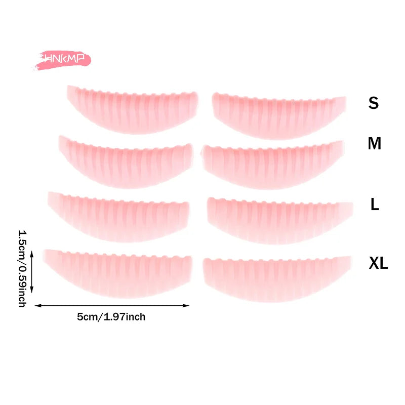 4-Pair Reusable Silicone Eyelash Lifting Pads for 3D Lash Curl Lash Lifting Pads QXL