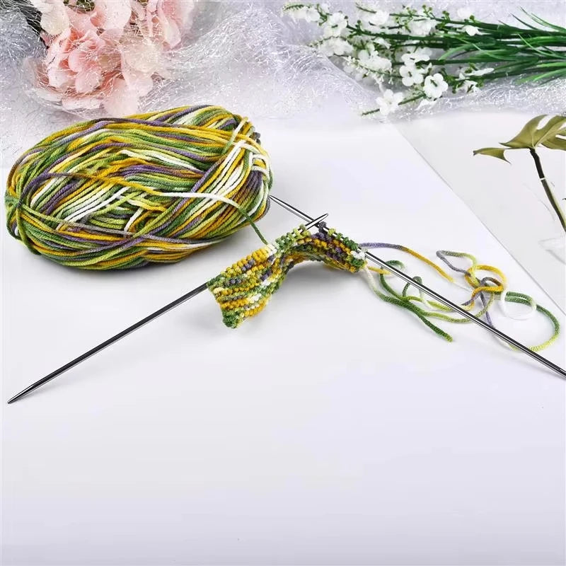 4.5mm Double-Pointed Knitting Needles | 5-Piece Steel Set 20cm Knitting Needle Set QXL