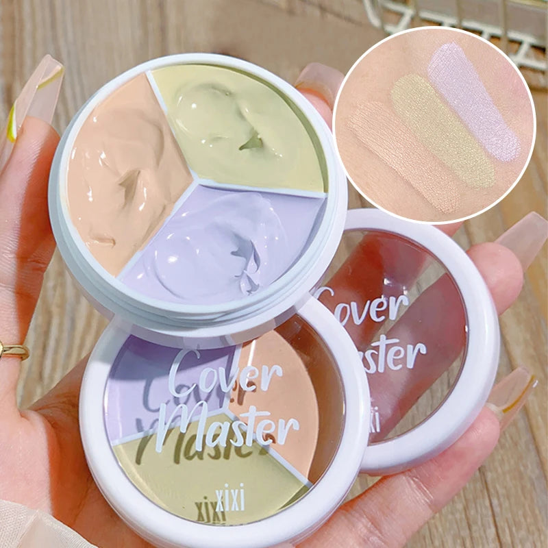 3-in-1 Triple Shade Concealer Cream | Full Coverage Foundation Concealer Cream QXL